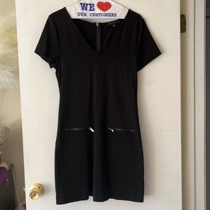 Sanctuary black dress with zipper details